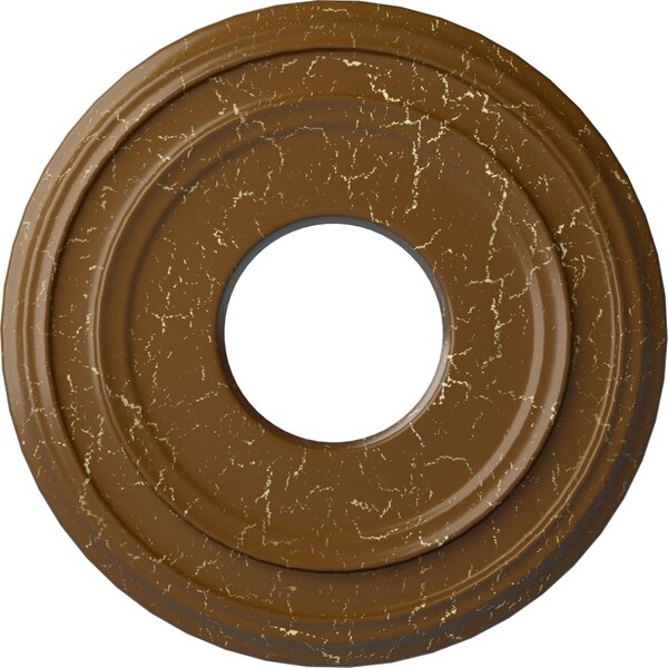 Ekena Millwork Classic Ceiling Medallion (Canopies up to 7 1/4"), 12 3/8"OD x 4"ID x 1 1/8"P, Smokey Topaz Crackle CM12CLSTC - main